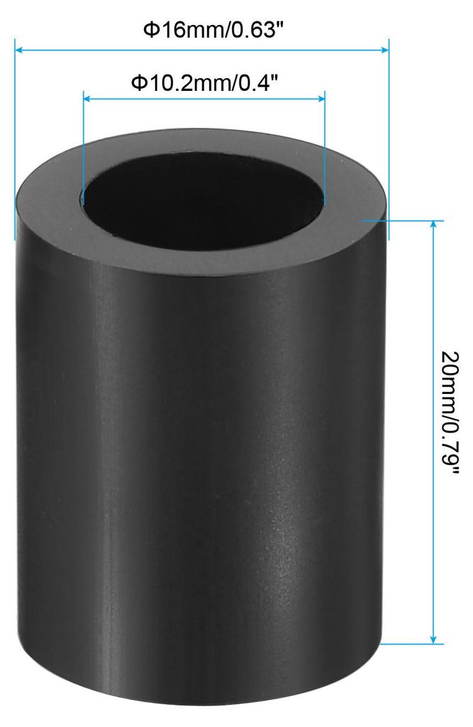 30 Stš¹ck Distanzhš¹lsen M10 Runde ABS Abstandshalter Unterlegscheibe 10.2 mm ID, 16mm OD, 20 mm L?nge Ohne Gewinde Isolierung Distanzhš¹lsen...