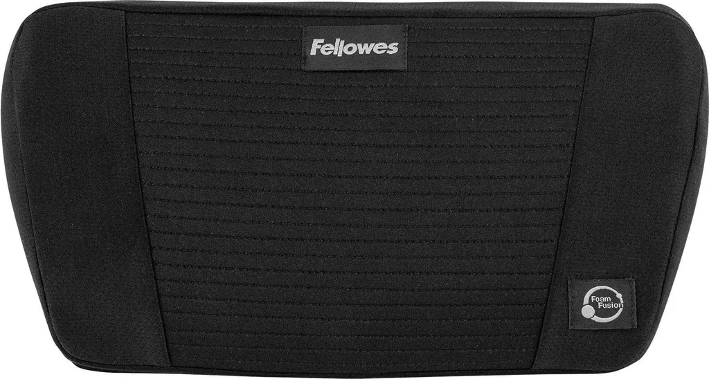 Fellowes PlushTouch Support Lombaire Ergonomique avec Sangle Ajustable Noire