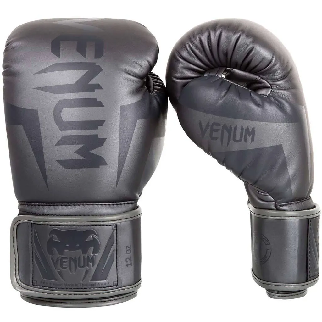 Gants de boxe Venum Elite Gris 12 oz : Protégez vos Mains de l'Impact