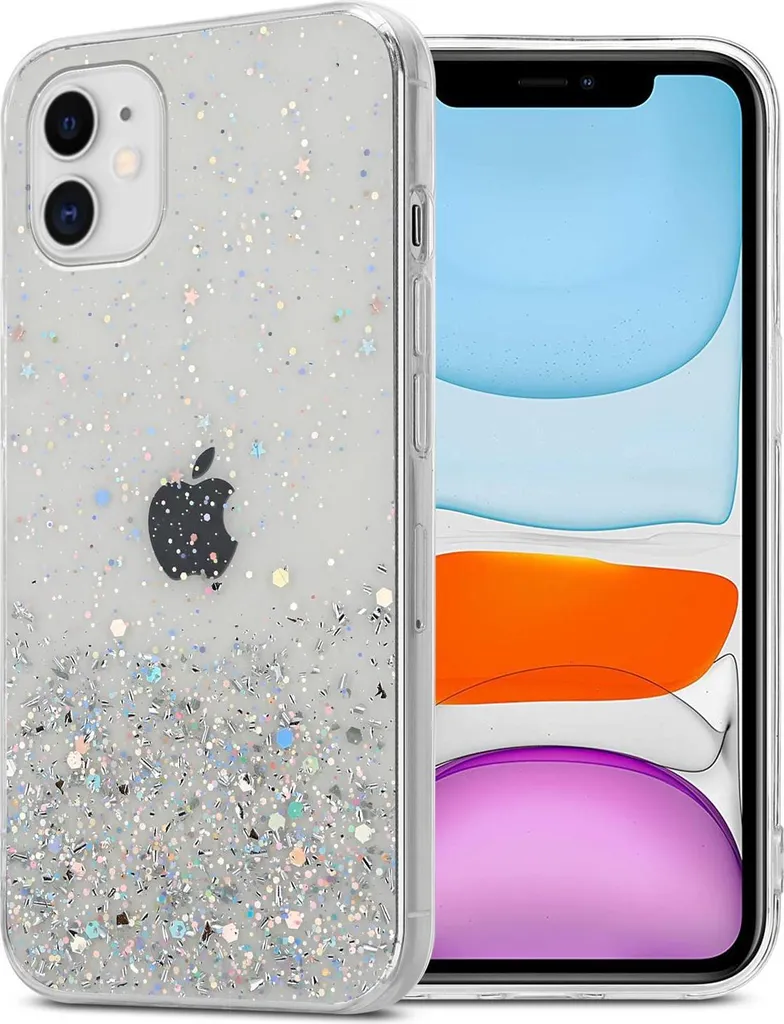 Custodia Cadorabo per Apple iPhone 11 PRO custodia protettiva in TPU trasparente custodia per telefono cellulare custodia glitter cover glitter