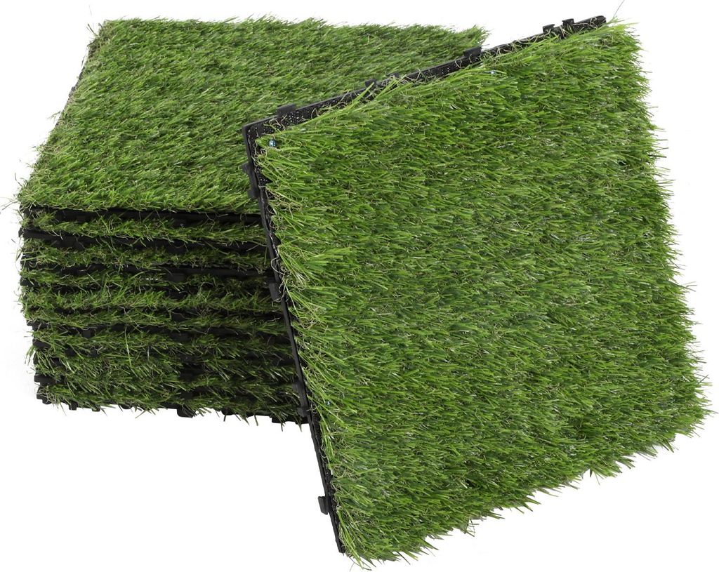 Faziango Kunstrasenfliesen 30x30 cm 11 Stück (1 m²) – Produktbild 