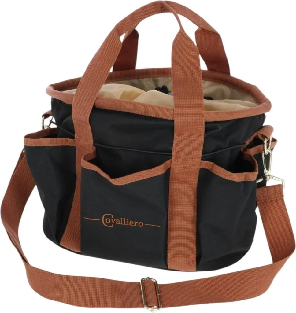 Offerta Covalliero Putztasche Grooming Bag - Borsa Equitazione Nero/Cognac