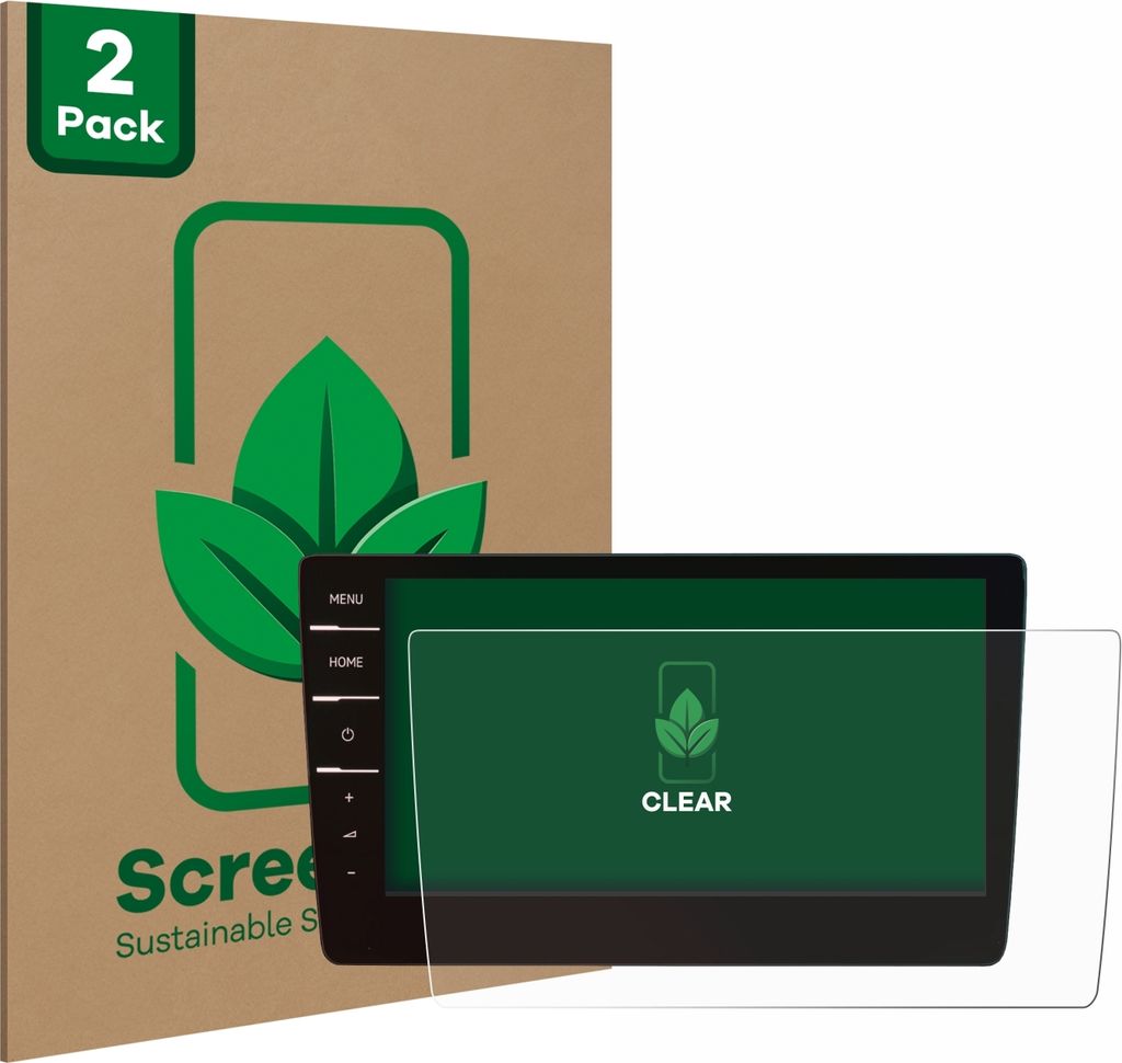 2x ScreenLeaf Schutzfolie für Volkswagen Passat 2019 Discover Pro 9.2" 2019 nachhaltiger Displayschutz Display Schutz Folie Klar Transparent