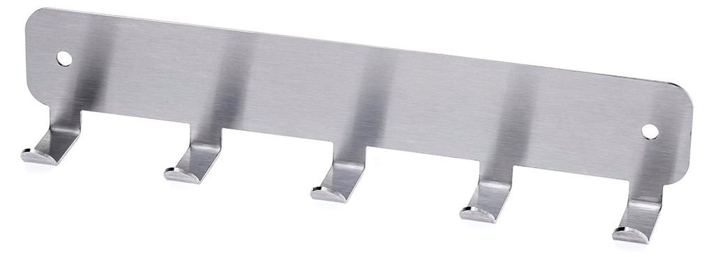 Schlüsselhaken Keyboard Edelstahl 5 Haken Schlüsselbrett V2A geschliffen NEU