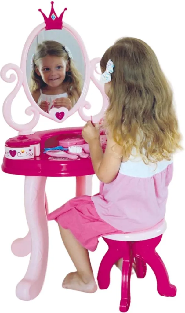 Coiffeuse pour fille avec chaise et accessoires 8683 - Set de beauté