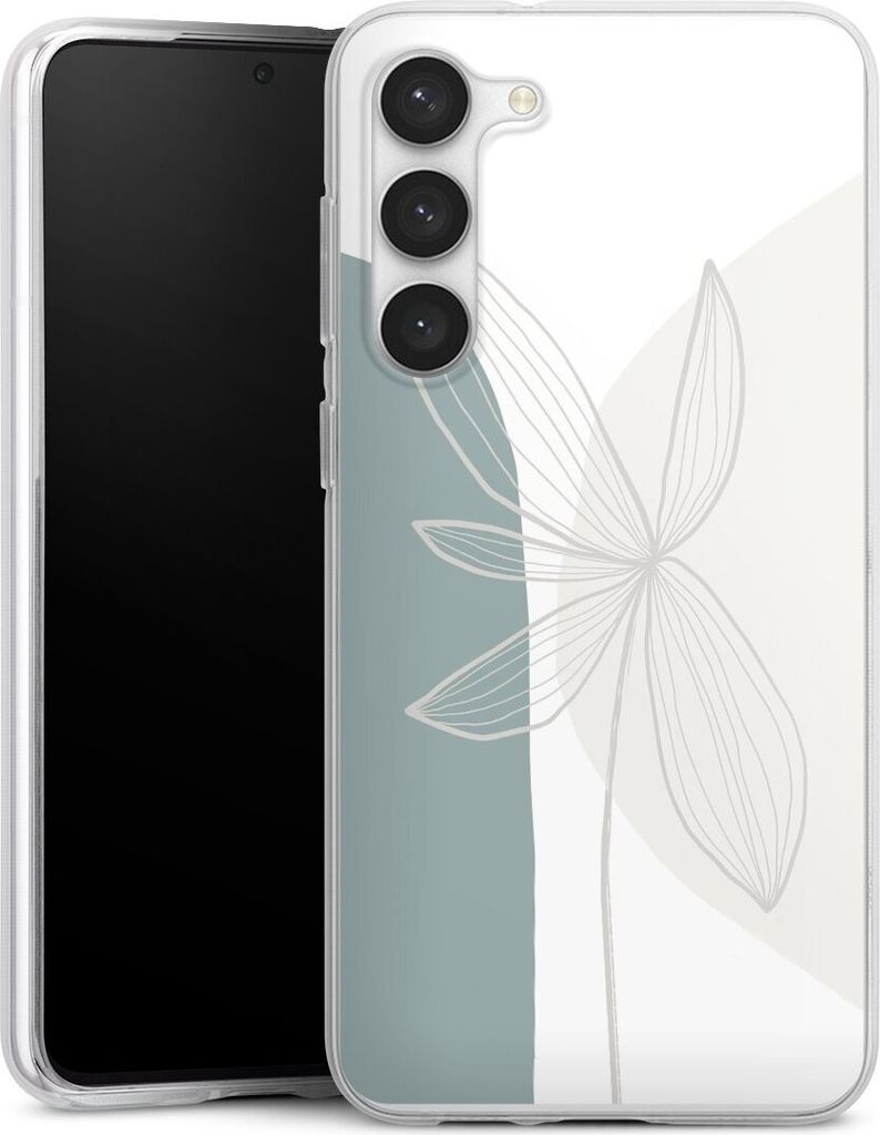 DeinDesign Handyhülle für Samsung Galaxy S23+ Silikon Hülle Case Smartphone Schutzhülle Blume Boho Pastell