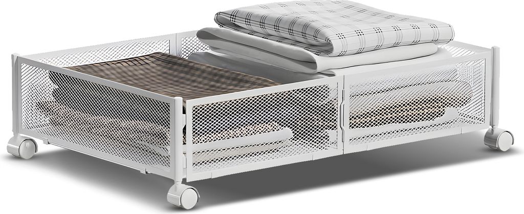 1 Packung Unterbett-Aufbewahrungsbehaelter mit Rollen, multifunktional, fuer Zuhause, Wohnheim, Spielzeug, Kleidung, Buecher, Schuhe, sichtbare, fa...