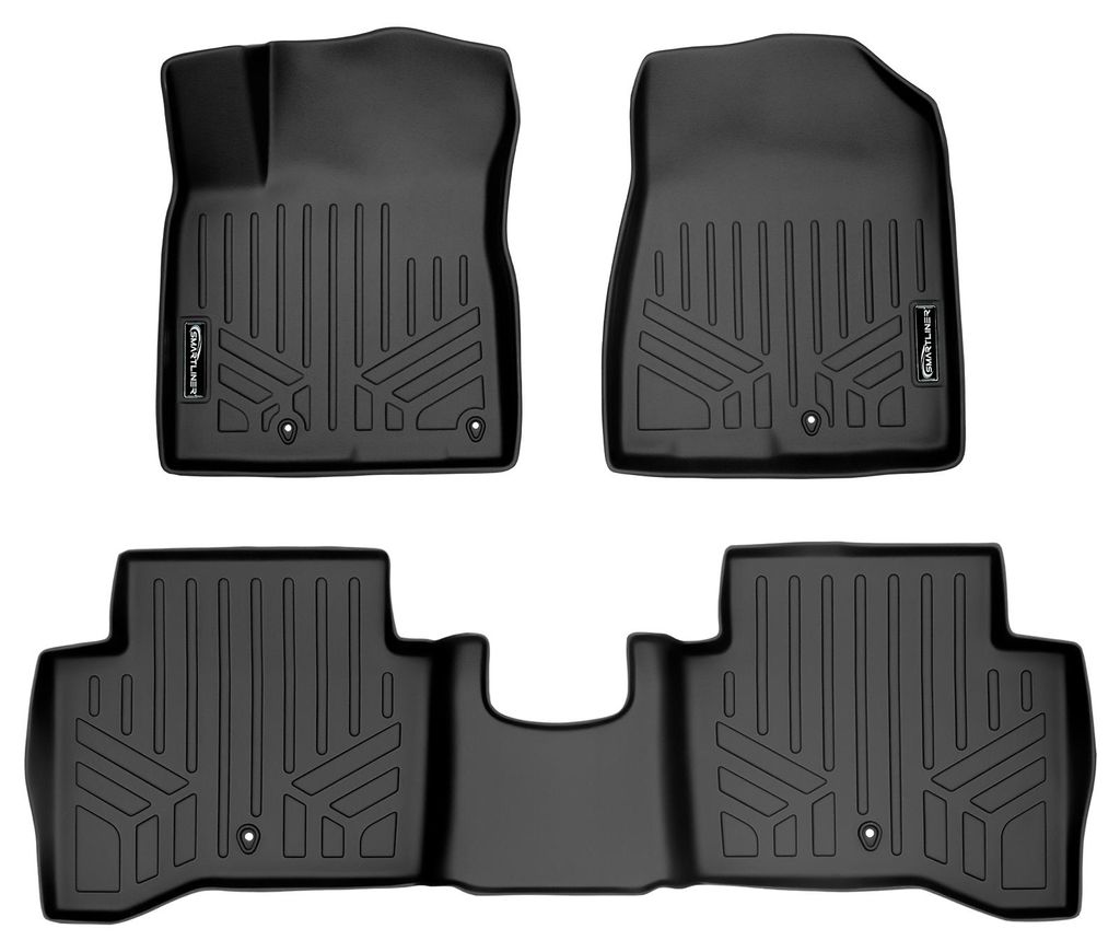 Smartliner 3D Fußmatten Set für Kia Niro 2016-2022, Vorder- und Rückreihe, Schwarz