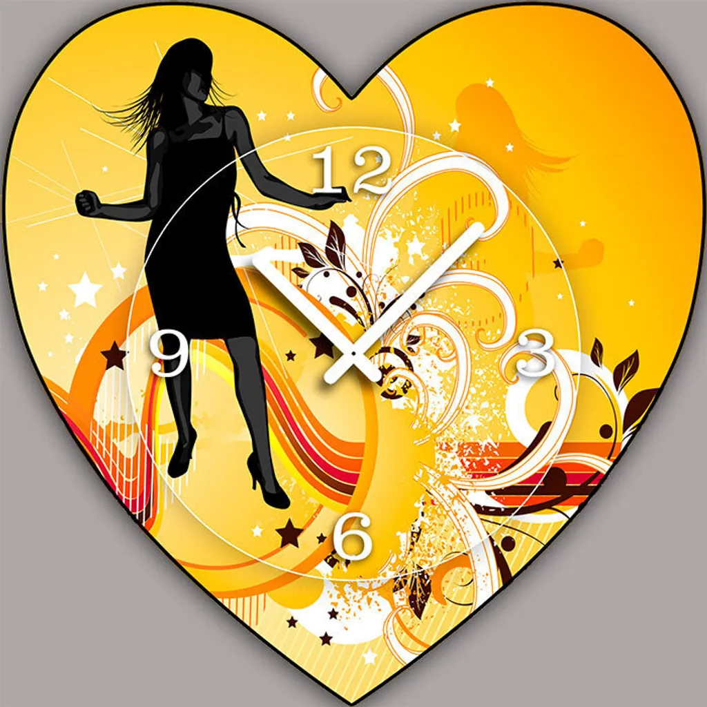 Orologio Design Vintage Cuore Dixtime V101 - Arredo Parete Elegante - 1