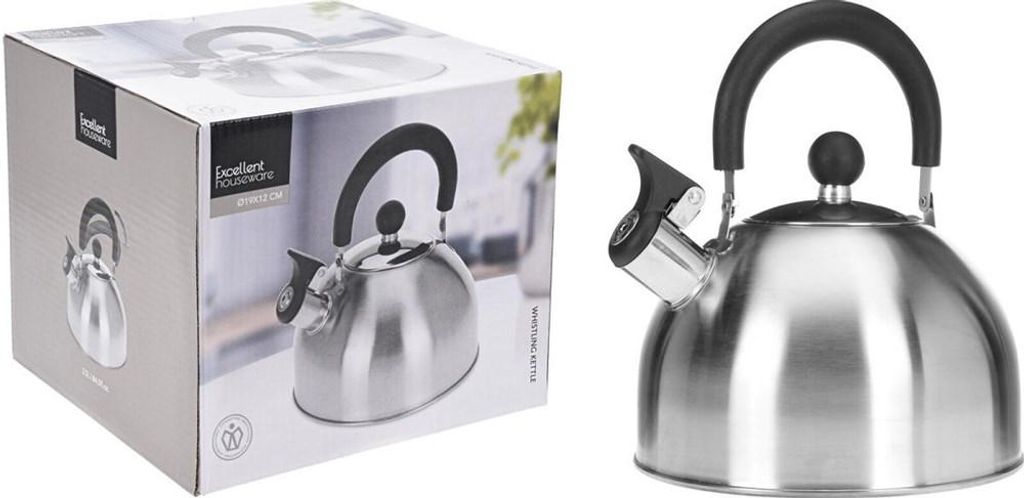Excellent Houseware Pfeifkessel 2,5 L Edelstahl Produktbild 