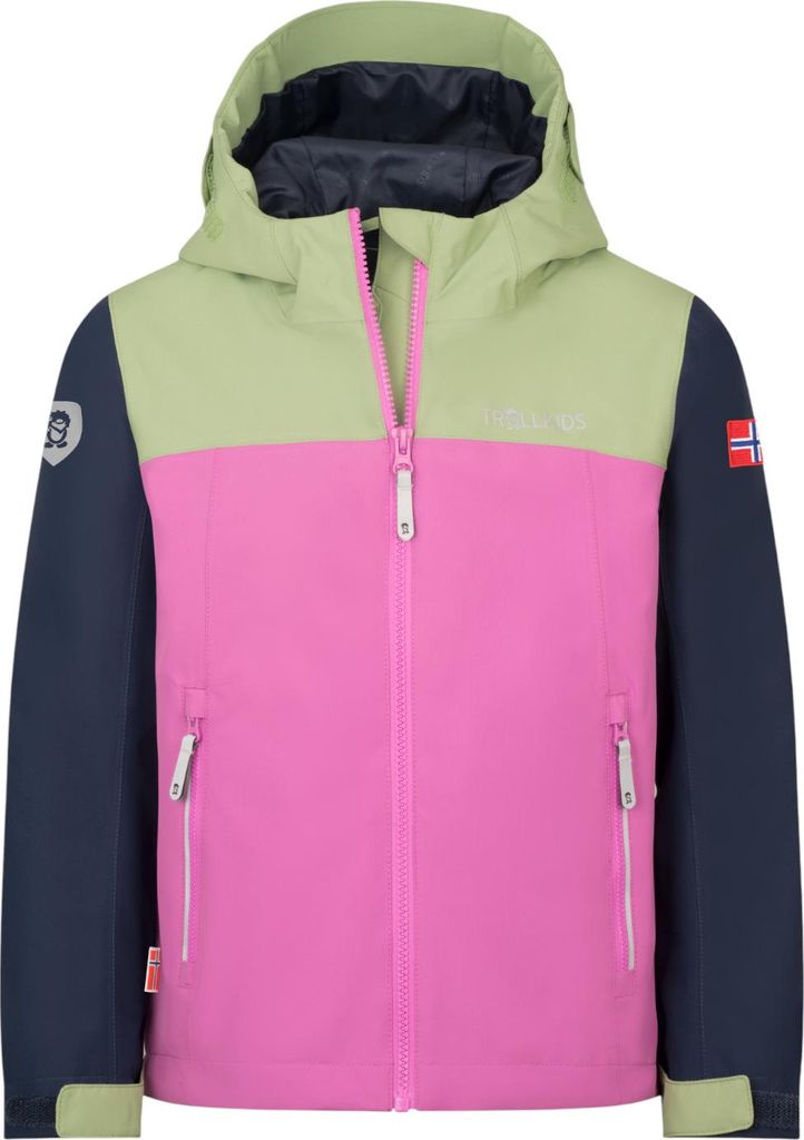 TROLLKIDS Telemark wasserdichte Kinder Outdoor Jacke pink 152