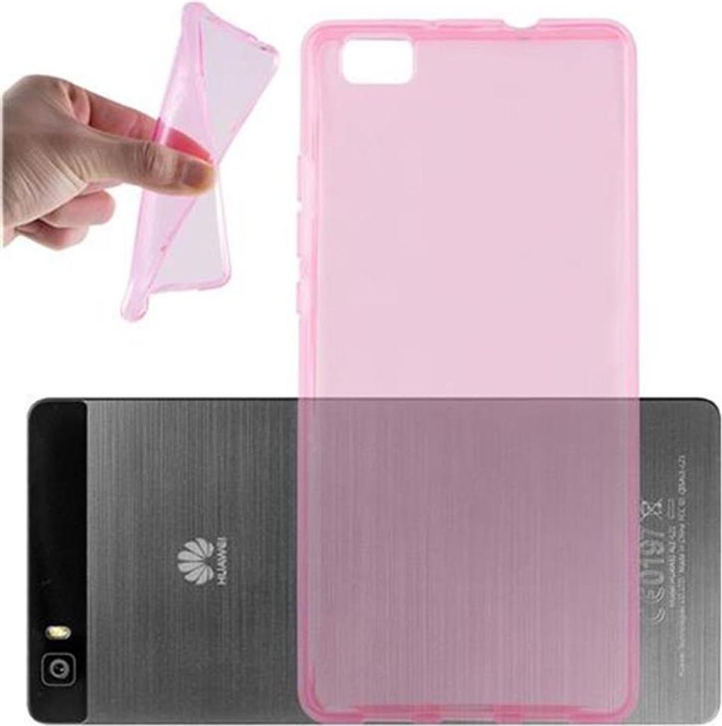 Cadorabo Hülle für Huawei P8 LITE 2015 Schutz Hülle in Pink Schutzhülle TPU Silikon Cover Etui Case