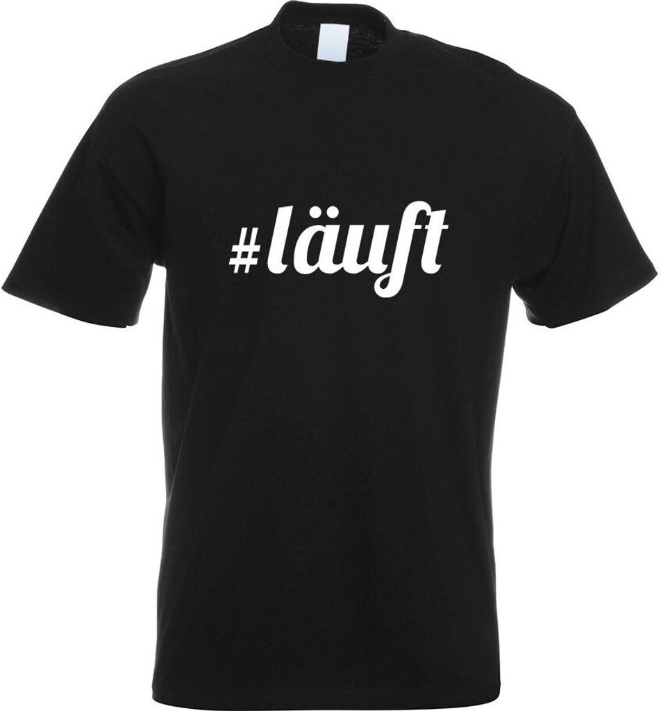 Kiwistar - T-Shirt - schwarz - Läuft Motiv Bedruckt Funshirt Design Print - mit Motiv Bedruckt - Funshirt Design - Sport - Freizeit - Herren - XXL