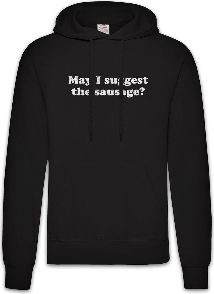Urban Backwoods May I Suggest The Sausage, Herren Hoodie, Farbe: Schwarz, Größe: XL