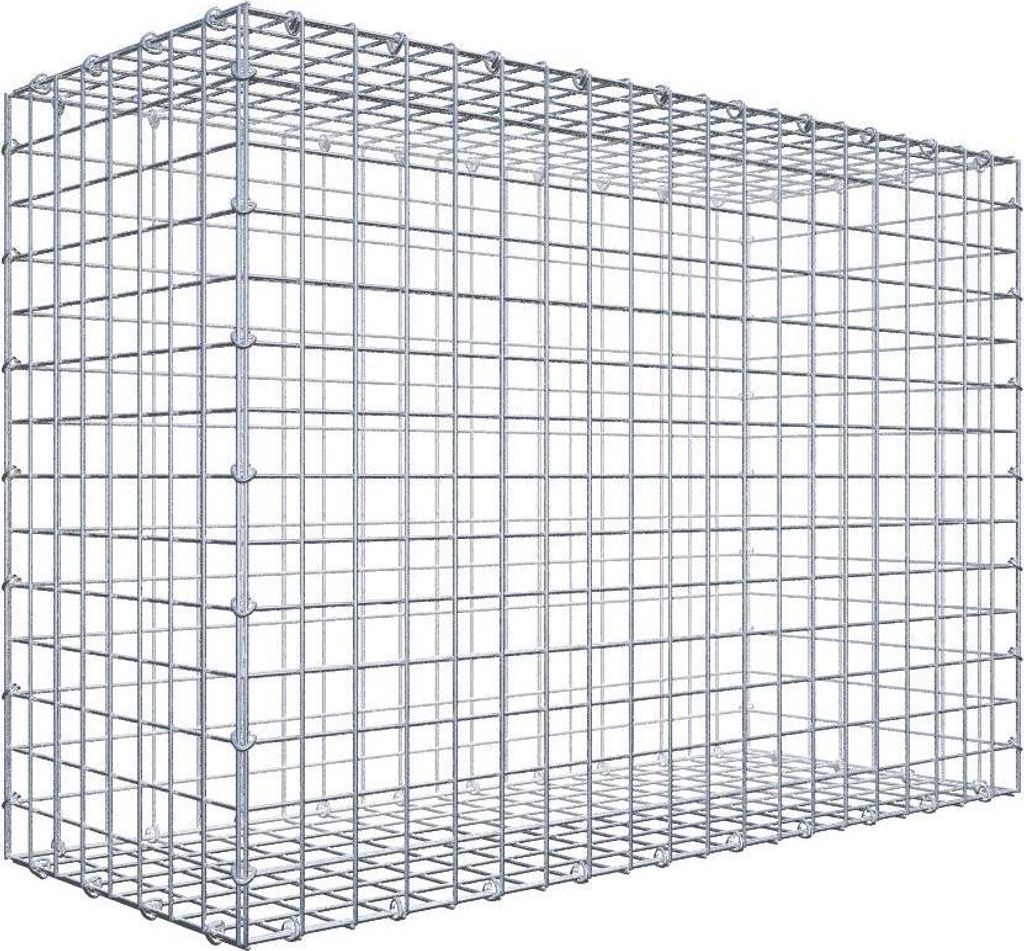 Gabione 100 cm x 70 cm x 40 cm (L x H x T), Maschenweite 5 cm x 5 cm, C-Ring