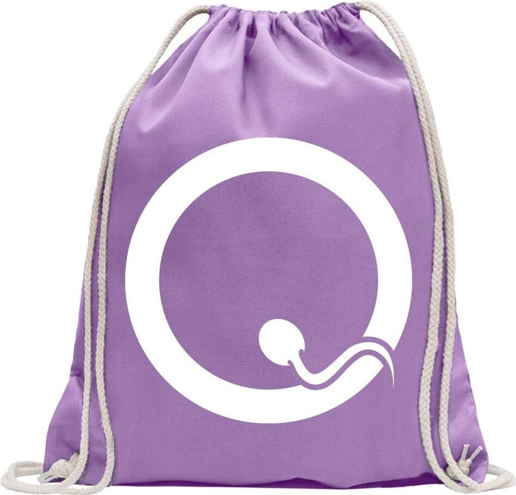 Kiwistar - Turnbeutel - lavendel - Sperm - Fun Rucksack Sport Beutel Gymsack Baumwolle mit Ziehgurt
