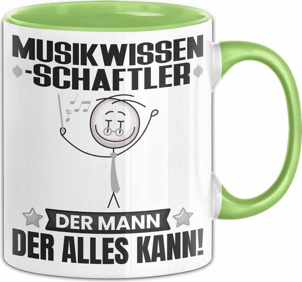 Musikwissenschaftler Tasse Geschenk für Musikwissenschaftler Der Mann Der Alles Kann Geschenkidee zum Geburtstag (Grün)