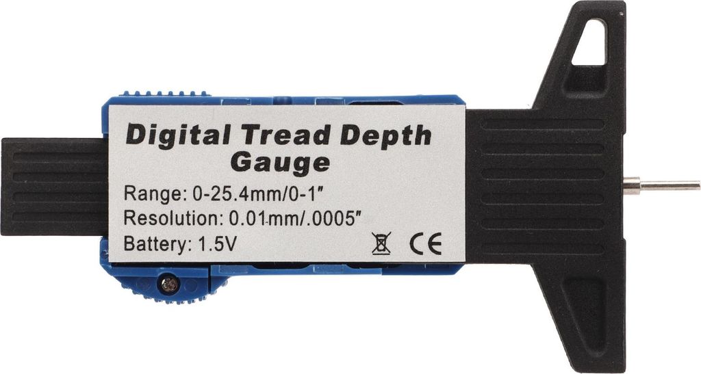 Digitaler Reifenprofiltiefenmesser 0-25,4 mm, universell passend für Motorrad-Auto-Pickup-Truck-Reifen