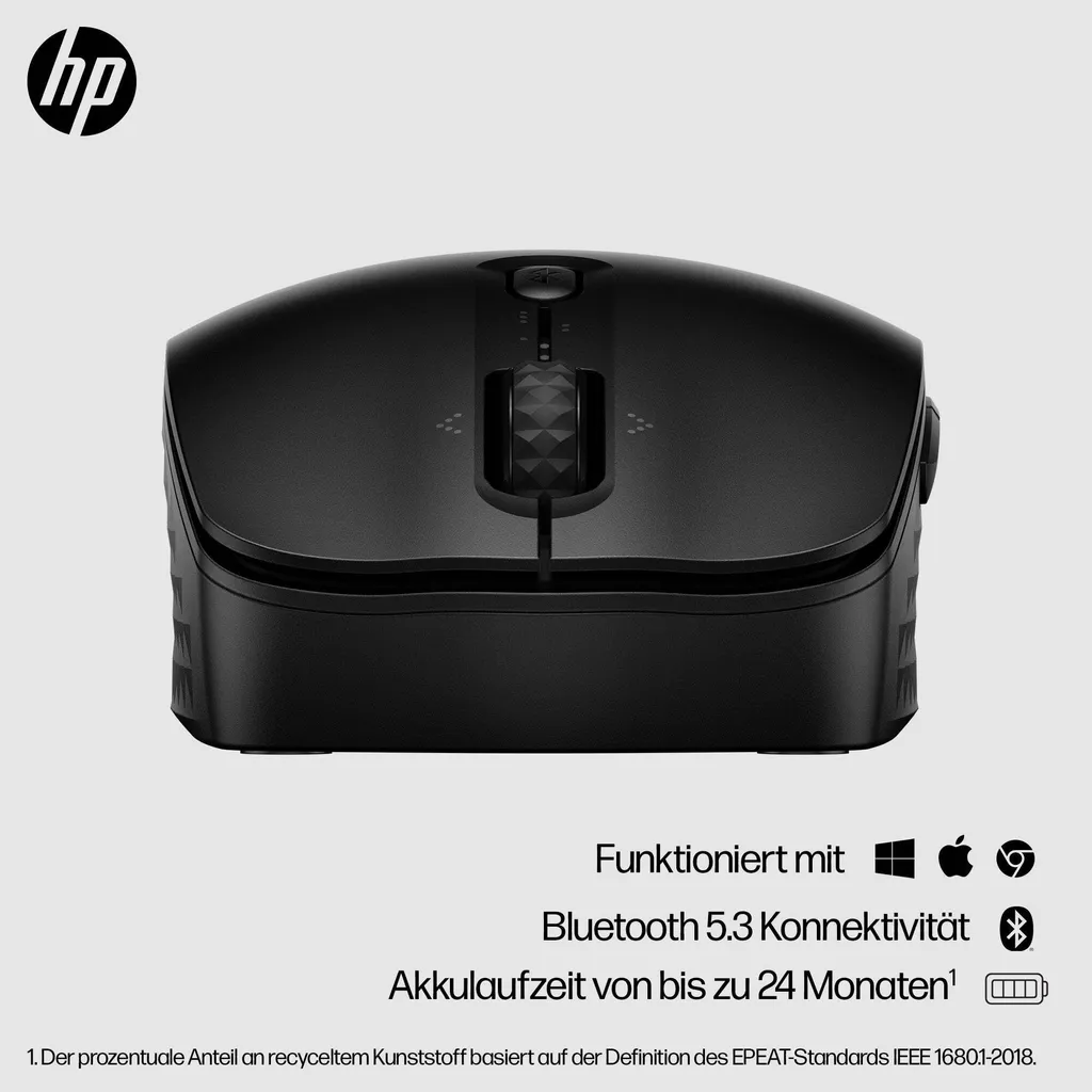 Souris pour télétravail HP 425 programmable sans fil Bluetooth noire - 7B - 7