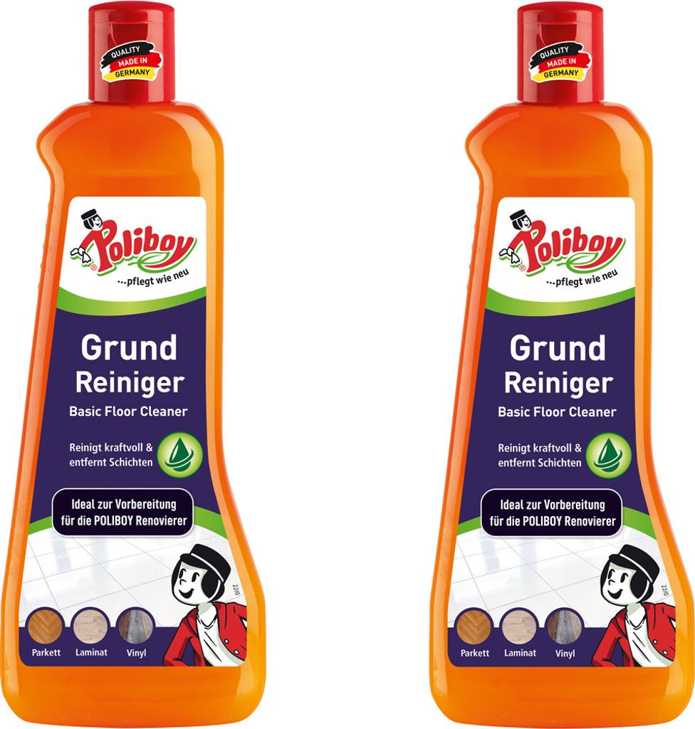 Poliboy Grundreiniger 2er Set - 1L, Inhalt jeweils 500ml - Produktbild 