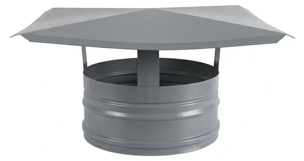 Terminal de cheminée chinois Ø 300 mm gris pour conduit inox extérieur