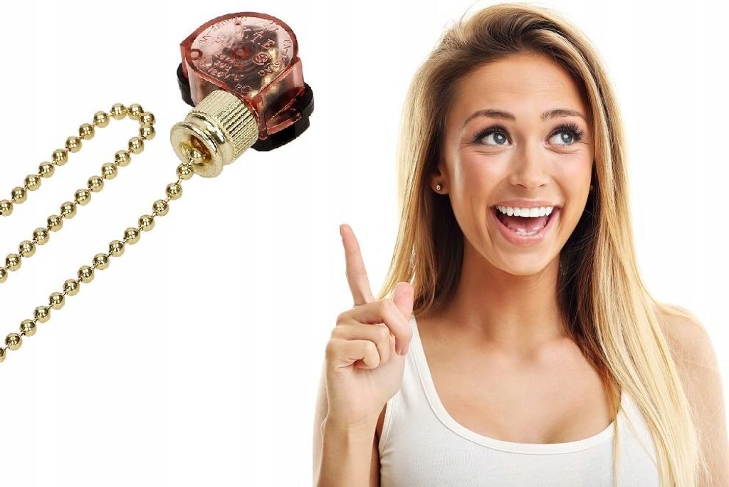 A woman is shown next to a product.