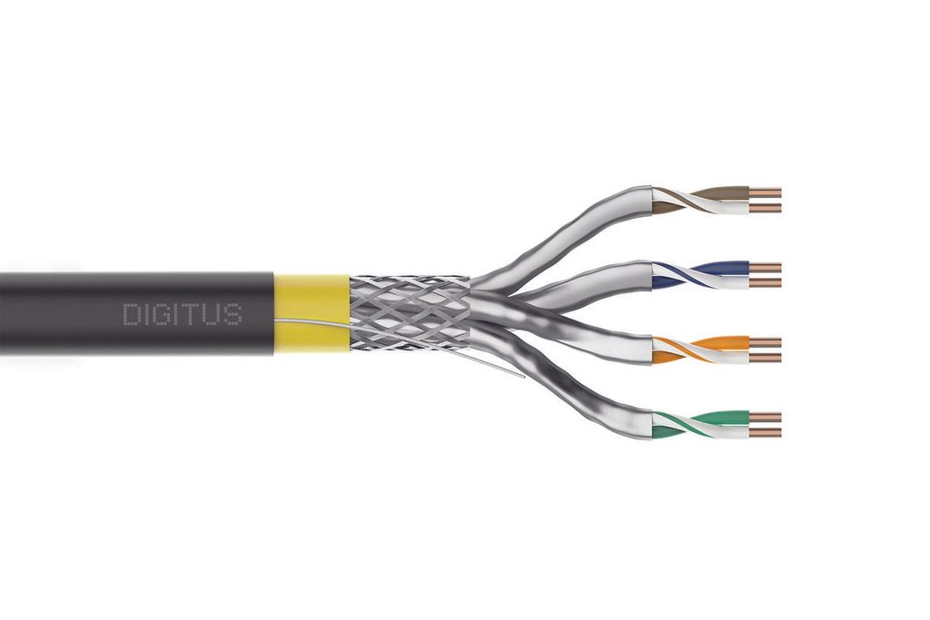 Digitus CAT 7A S/FTP Datenkabel - Erdverlegekabel, 100 m Ring, Simplex, PE