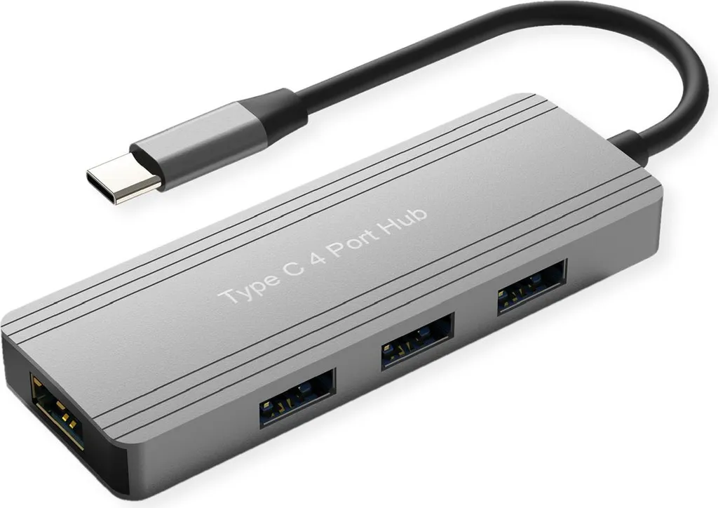Multiport USB C Hub 4 Ports USB 3.2 Gen 1 pour PC Portable et Chromebook
