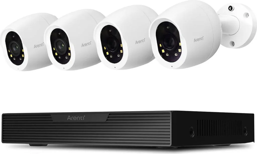 Système de Sécurité 4K POE Vision Nocturne et 4 Caméras IP Étanche 8MP