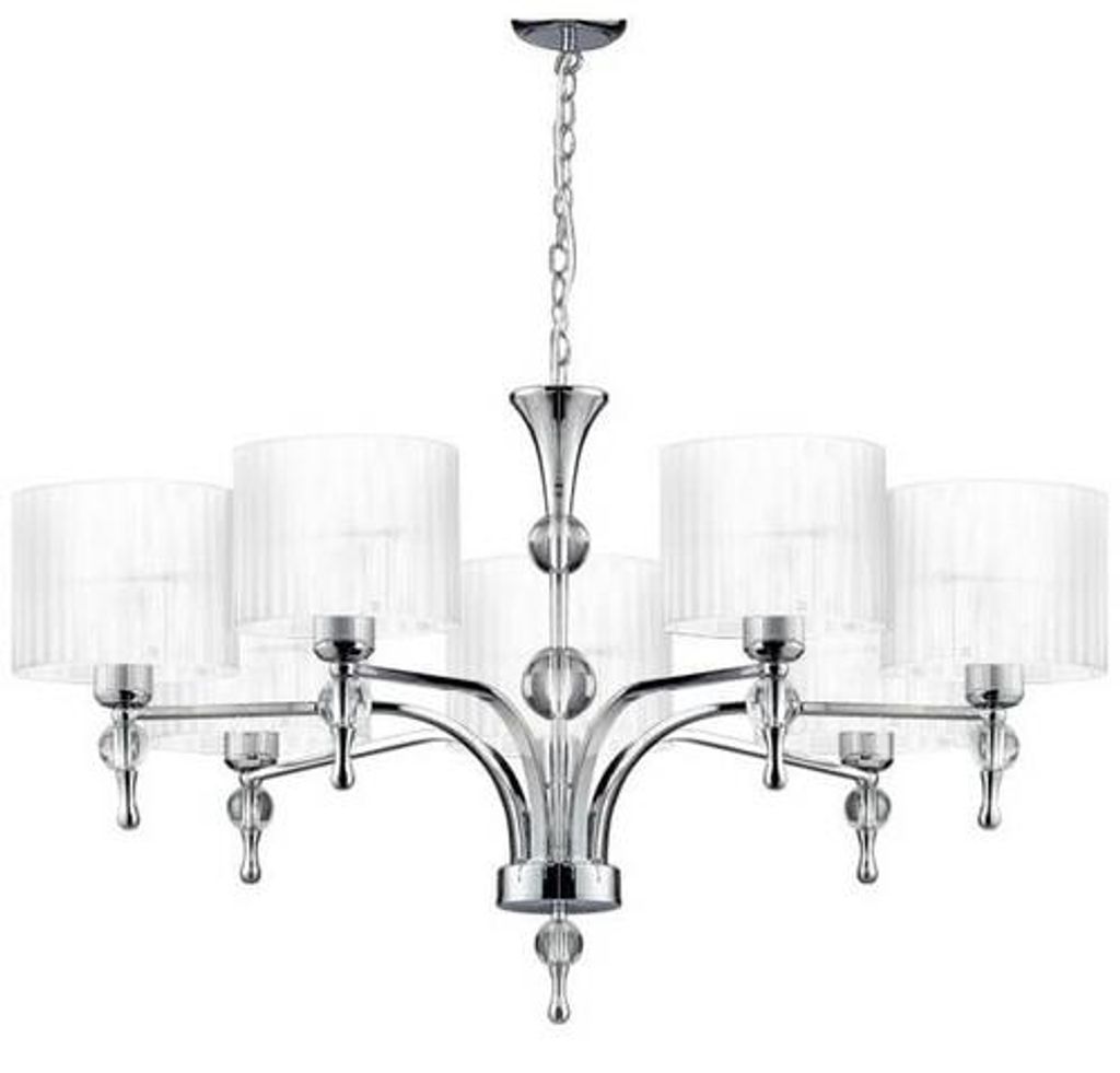 Leuchte Impress 7 in Weiß, mit 7 Lampen und E27 Fassung, Ø 80 x 86 cm