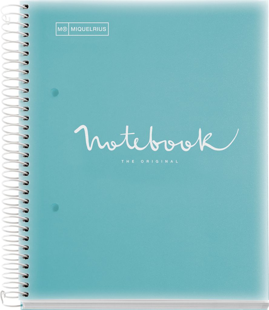 MIQUELRIUS Collegeblock "Notebook EMOTIONS" DIN A5 hellblau kariert 160 Blatt