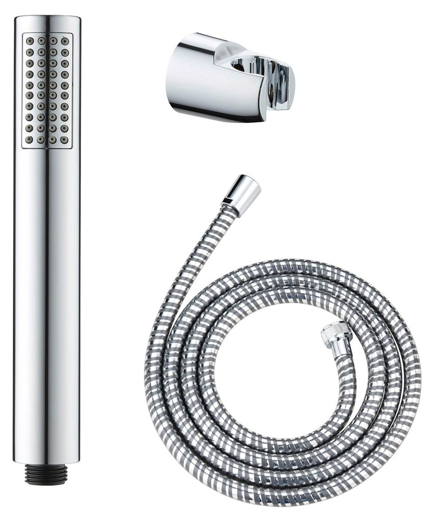 WENKO Mod. Basic Line Duschkopf Set Wanne, 3-teilig, Produktbild 