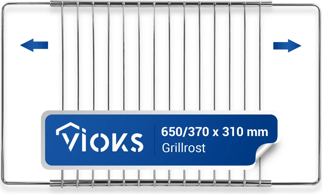 Griglia Forno Universale Estensibile 370-650mm in Acciaio Inox