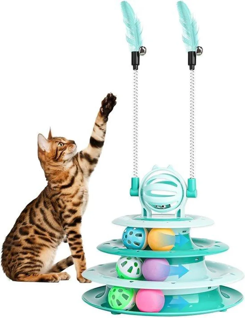 Accessoire interactif pour chat - Design polyvalent en matériau PP sûr