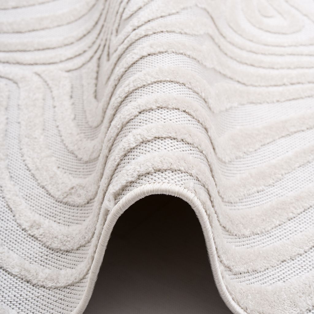 In & Outdoor Teppich Flachgewebe Classy, Größe:200x290 cm, Design:Wellen