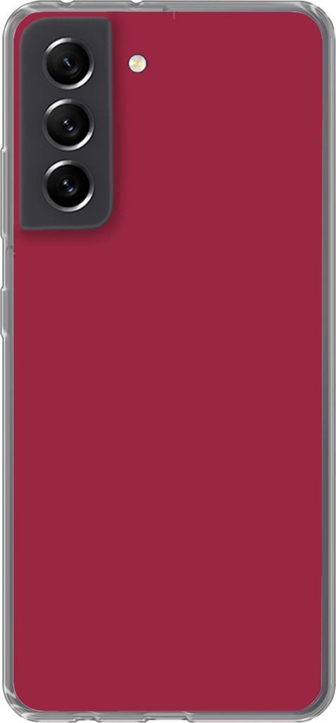 MuchoWow Handyhülle Schutzhülle Hülle für Telefoonhoesje Samsung Galaxy S21 FE Rot - Einfarbig Silikon Softcase Handy Hülle - Mobiltelefonh...