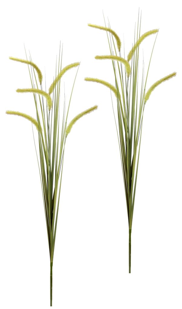 Fuchsschwanzgraszweig, 2er-Set, Graszweig, Zierzweig, Zweige, Kunstgras, künstliche Blumen, Ziergras, einzelne Blume, Schilf, Ufergras, Seidenblum...