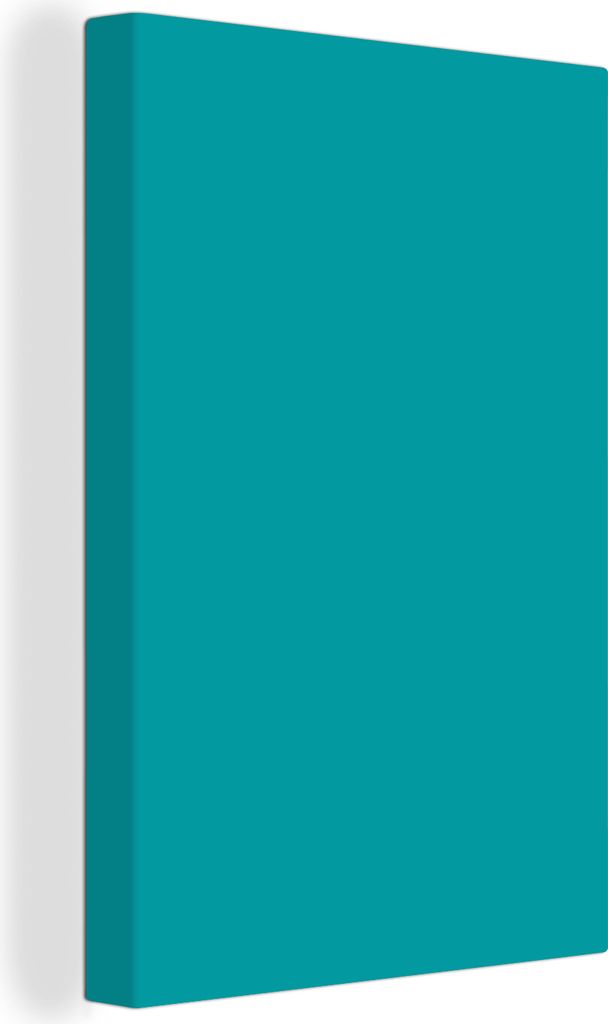 OneMillionCanvasses - Leinwandbilder - 90x140 cm, Blau - Aqua - Einfarbig - Farbe, Wandbilder Kunstdruck Wanddekoration - Foto auf Leinwand - Gem...