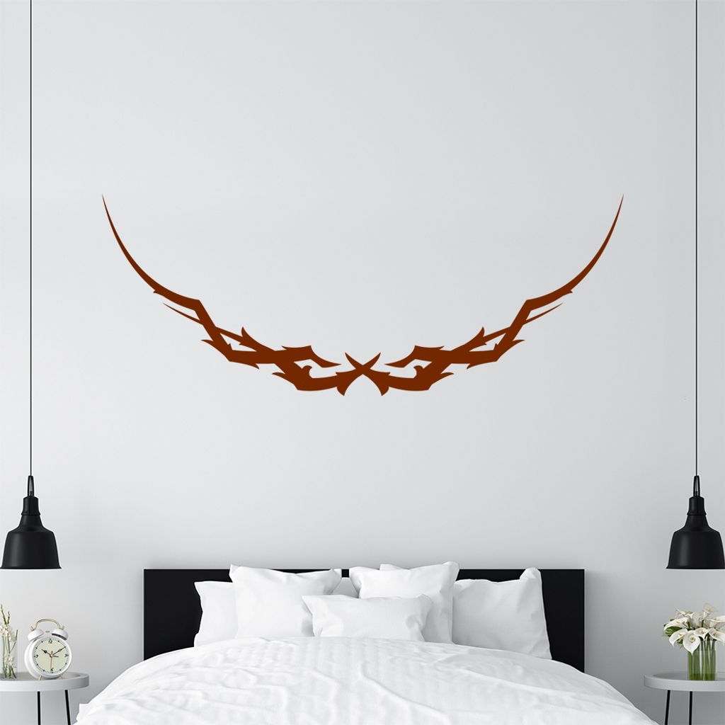 hauptsachebeklebt KIWISTAR Tribal geschwungen Wandtattoo in 6 Größen - Wandaufkleber Wall Sticker - Dekoration, Küche, Wohnzimmer, Schlafzimmer,...