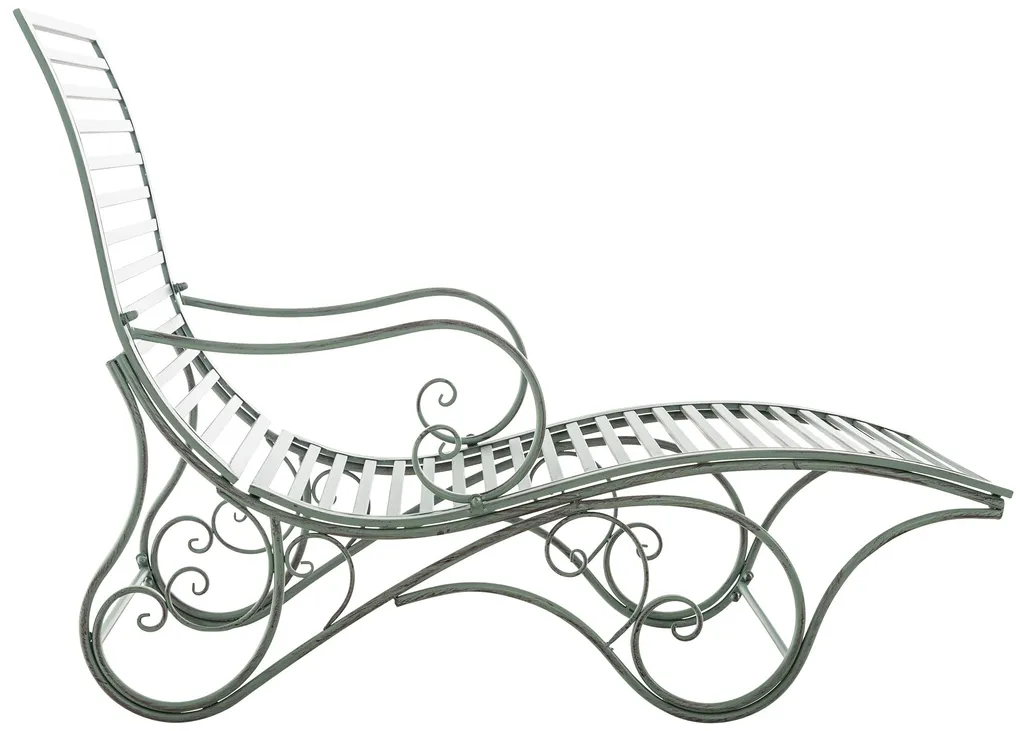 Chaise longue de jardin Amiens en aluminium gris anthracite design