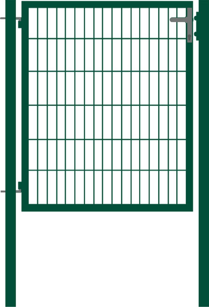 Rohrrahmentor Basic 1-flügelig - Ausführung: grün beschichtet, Höhe: 123 cm, Durchgangslichte: ca. 87 cm