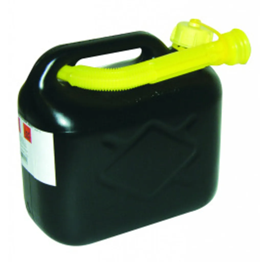 Tanica 20L Plastica Nera Omologata ADR per Sostanze Volatili e Carburanti