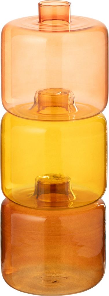 J-Line Vase Rund Glas Orange/Burgund Small Ass3