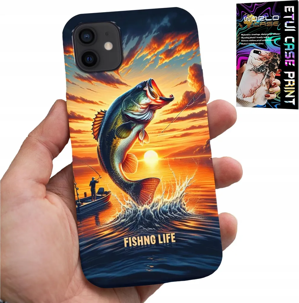 Cover iPhone 11 Fishing Rod Design + Screen Protector | Kit Completo