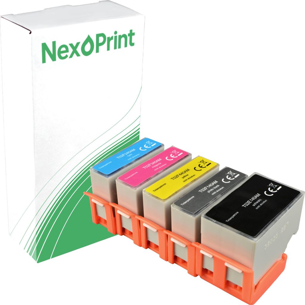 Druckerpatrone kompatibel zu Epson C13T02F140-440+E140 202PBK mehrfarbig Expression Home XP-2100, Epson XP-3100, Epson XP-4100, Epson XP-5100