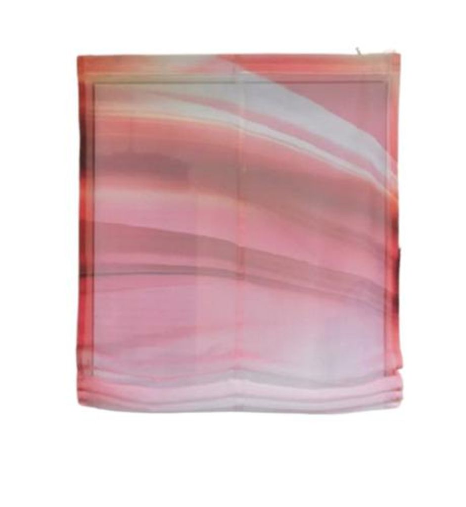 Digitaldruck Raffrollo BxH 80x140cm Lincoln bedrucktes Rollo rose rosa ohne Bohren