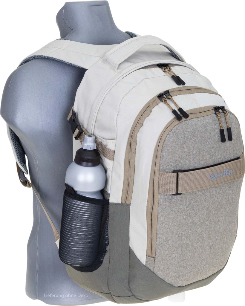 Schulrucksack Jungen Madchen Bestway Evolution Packer Rucksack Schulmappe Schultasche Brustgurt Polsterrucken Laptopfach 40177 1642 Sand Beige