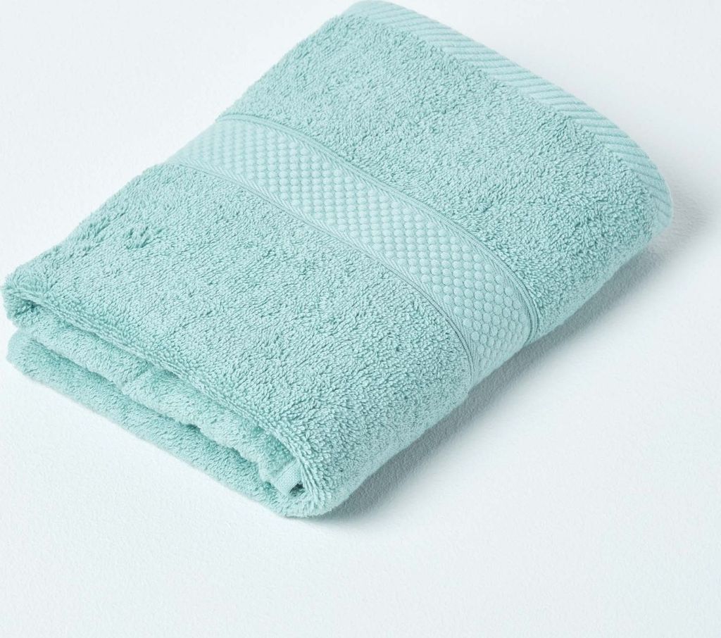 HOMESCAPES Gästehandtuch aus 100% türkischer Baumwolle, salbeigrün