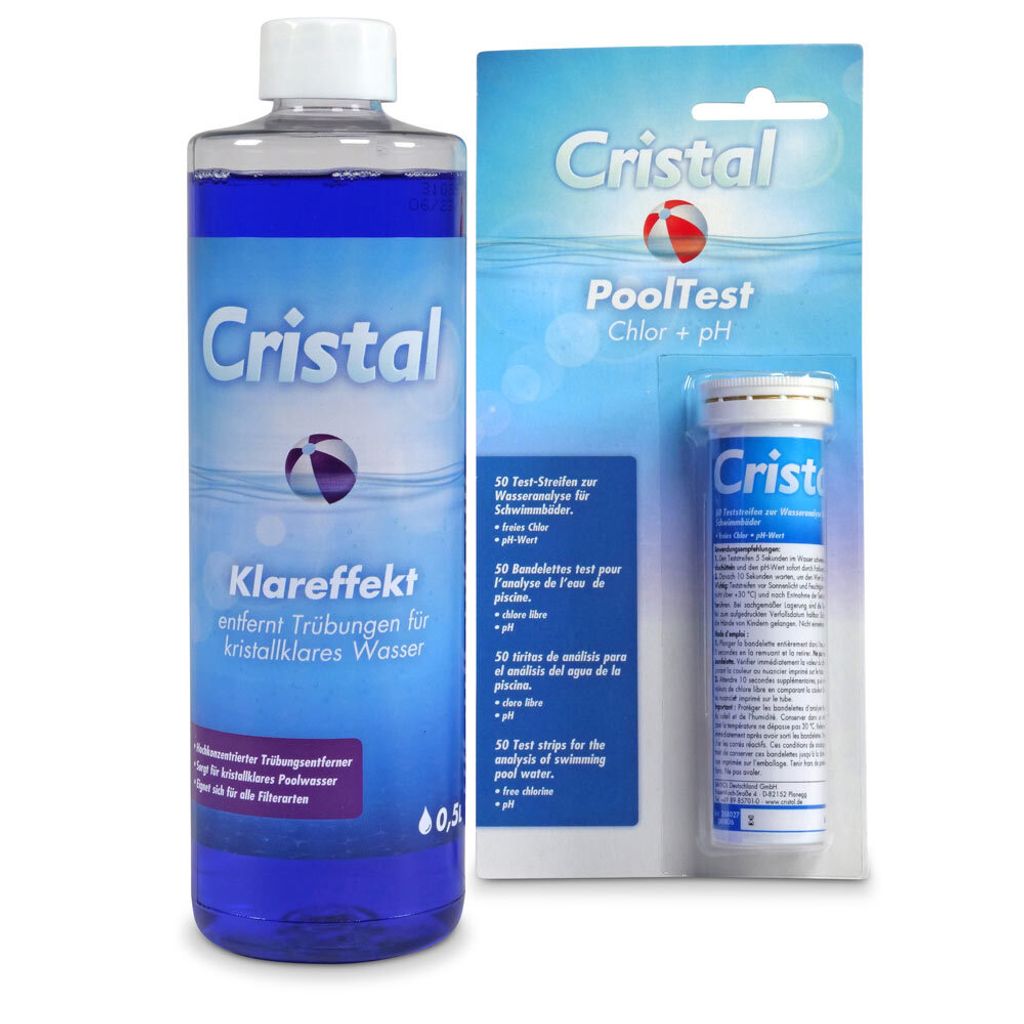SET> Cristal Klareffekt + PoolTest-Streifen Produktbild 