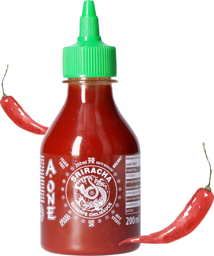 A-ONE Original Sriracha Sauce 200ml - Klassik scharf Hot Produktbild 